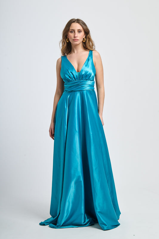 Flowing satin skirt