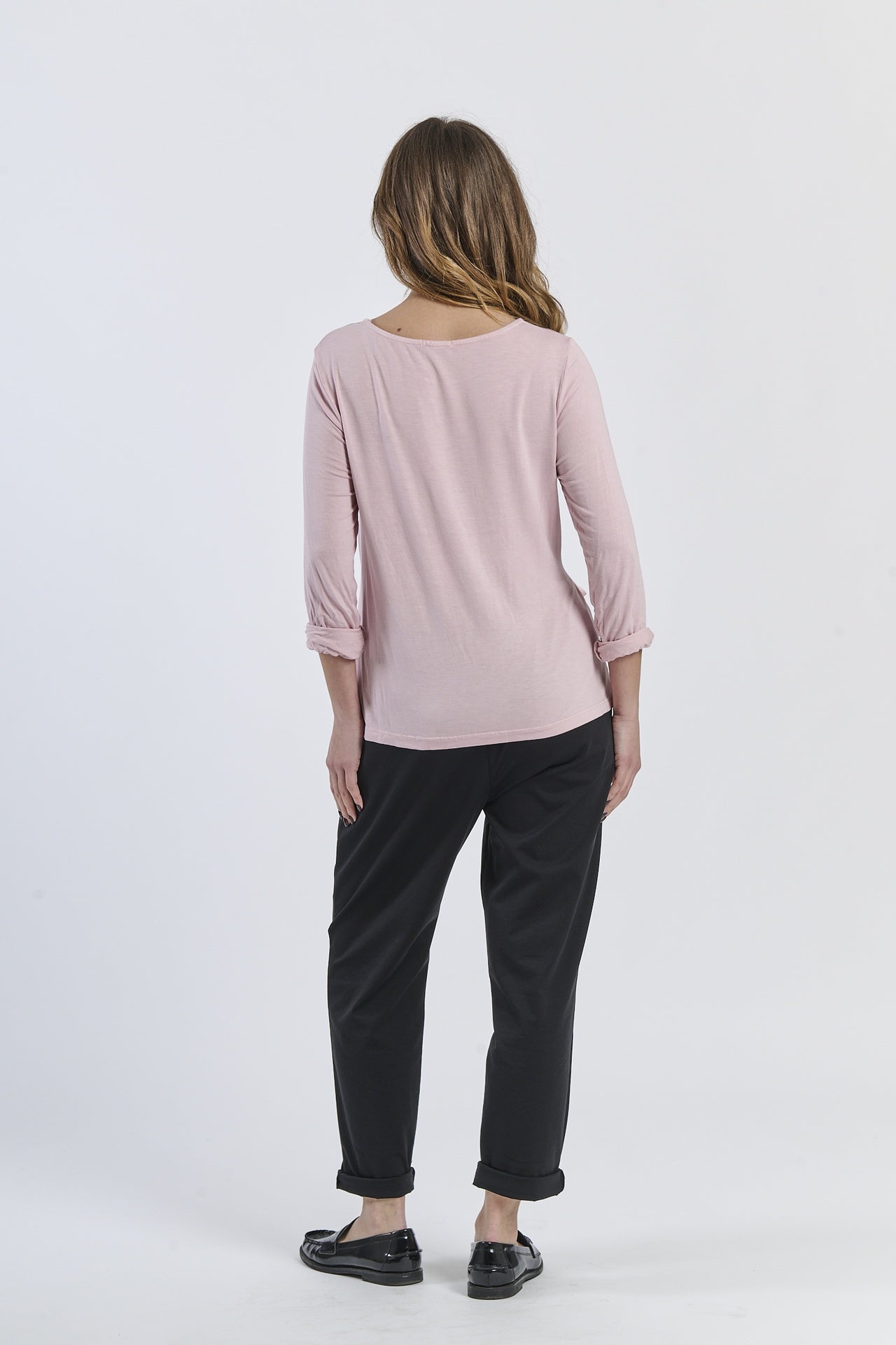 Mist Shadow Drape Ribbon Shirt