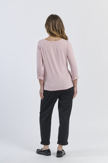 Mist Shadow Drape Ribbon Shirt