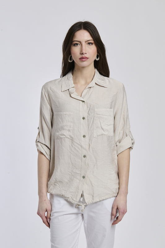 Soft mist drape pullover