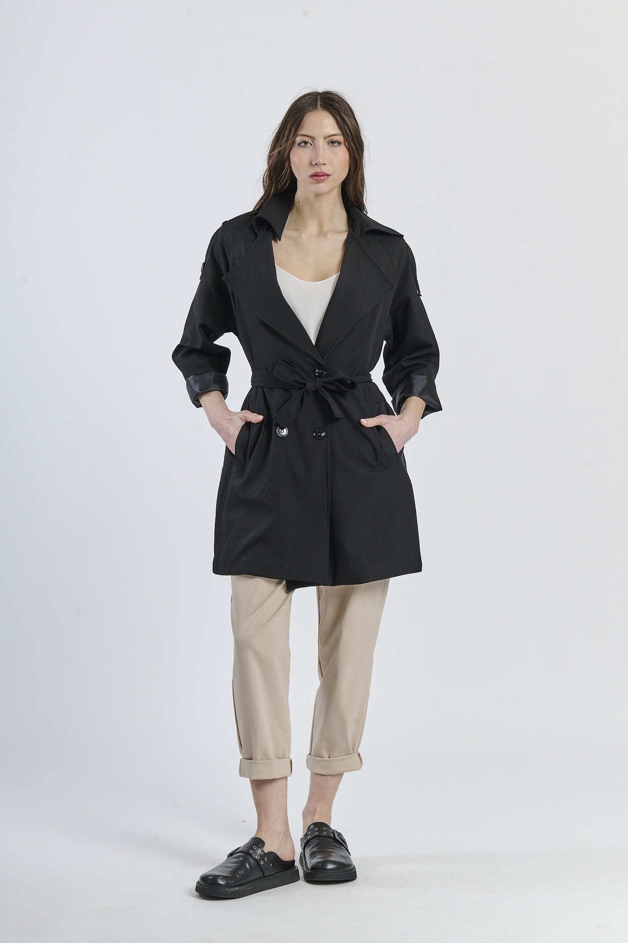Lanying stand collar windbreaker