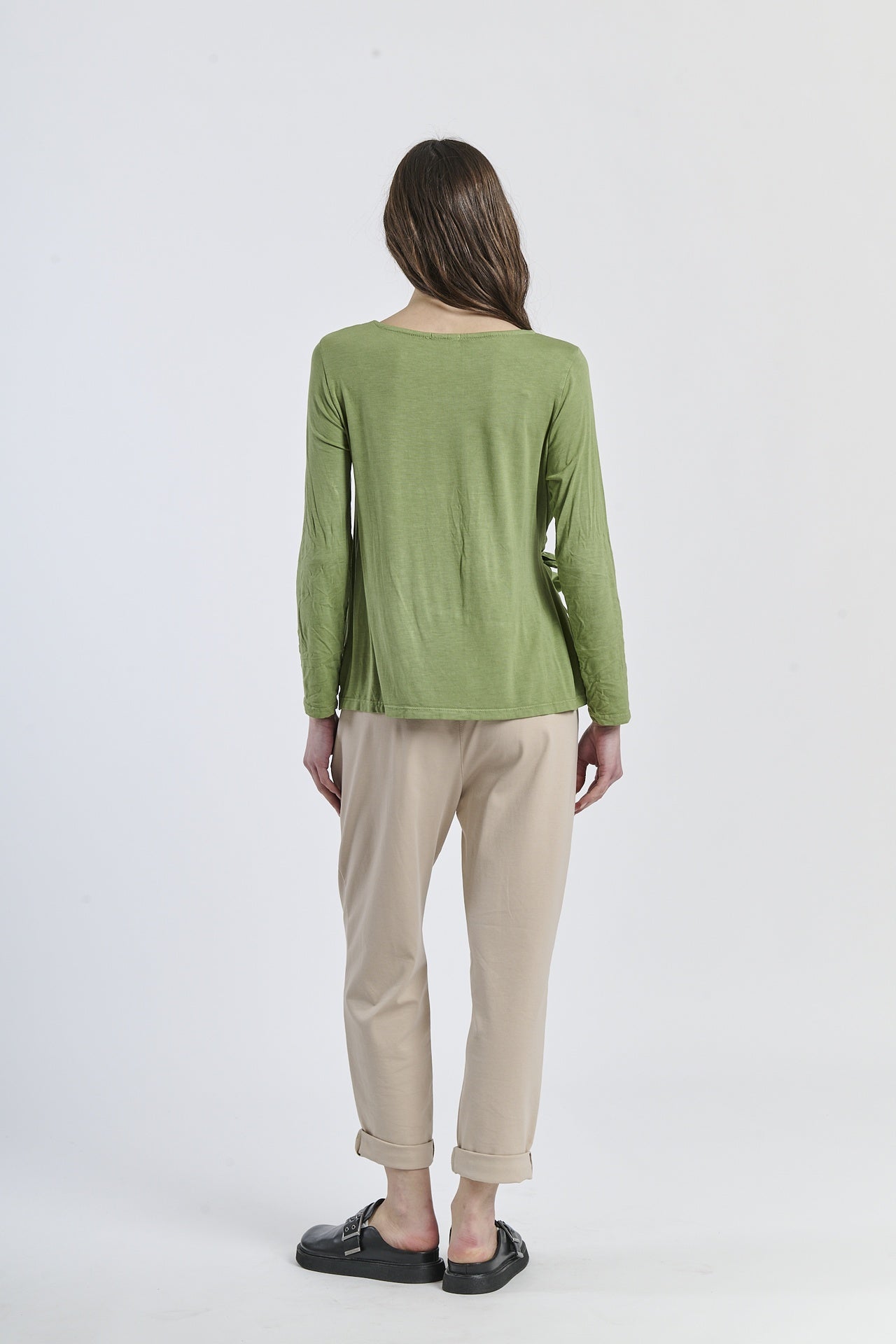 Mist Shadow Drape Ribbon Shirt