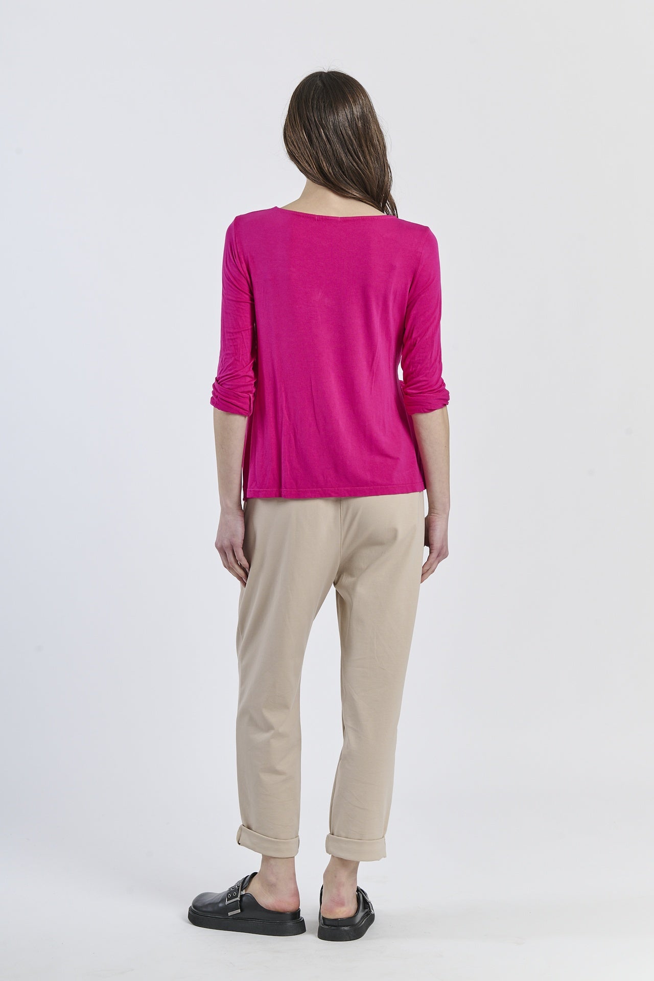Mist Shadow Drape Ribbon Shirt